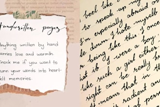 create clean handwritten notes and letters