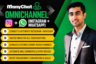 do manychat omnichannel whatsapp and instagram chatbot setup