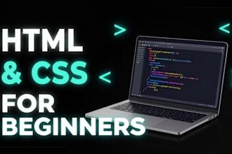 teach beginner HTML and CSS step by step