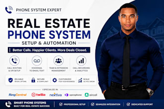 set up ringcentral nextiva twilio phone system for real estate
