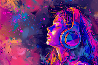 design creative music album cover art or music song artwork