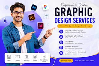 do urgent graphic design services, flyer, banner, brochure