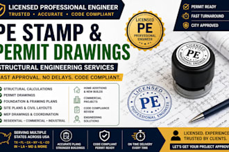 structural engineer permit drawings USA texas florida california pe stamp