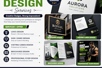 do professional logo design, business card, flyer,  design