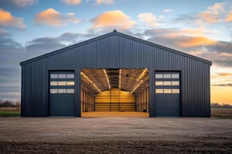 do 3d warehouse design, industrial space, commercial building, exterior design