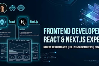 develop a modern react or nextjs frontend website