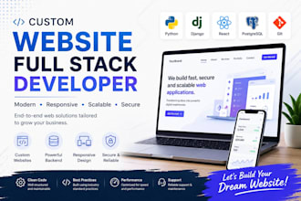 build rebuild custom website development full stack front end back end developer