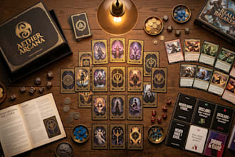 do custom tarot card game design tcg adult card game artist