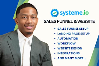 build systeme io landing page, systeme io sales funnel, systeme io website