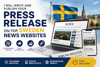 write and publish your press release on top sweden news websites