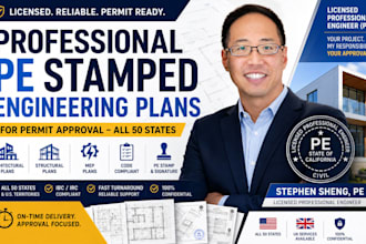 provide structural calculations and pe stamped permit drawings