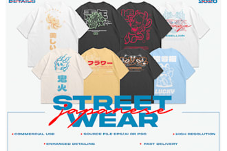 design retro japanese  streetwear   clothing   graphic tee