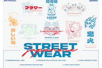 design retro japanese  streetwear and clothing   graphic tee