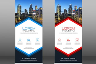design professional rollup or pop up stand banner