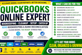 do quickbooks bookkeeping cleanup setup xero and reconciliation