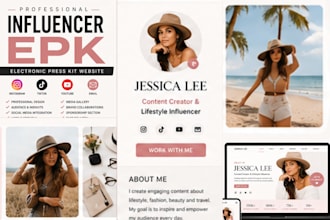 design influencer epk electronic press kit website and record label