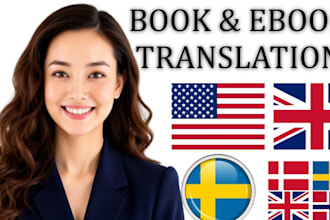 naturally translate your books novels into norwegian danish polish swedish UK US