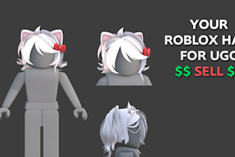 create a roblox ugc item, hair or character for you