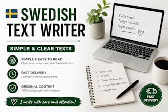 write simple and clear texts in swedish