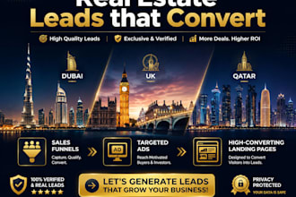 dubai UK qatar real estate leads sales funnels fb ads leads generation