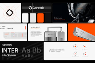 design a premium logo and brand identity for tech brands