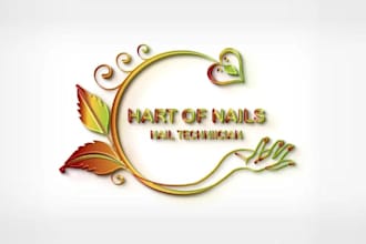 design beautiful classic nail technician logo