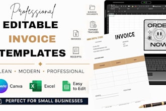 create professional editable invoice templates