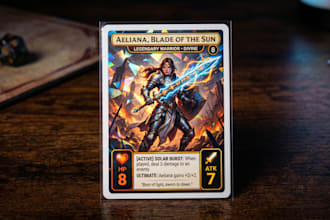 design tcg trading card game layout art and print files