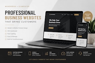 design a professional website for your small business using elementor