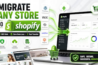 migrate wordpress website to shopify, wix squarespace migration to shopify