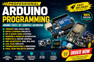arduino programming, esp32, iot projects sensors, robotics and automation