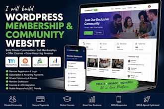 build a wordpress membership and online community website