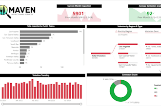 create excel dashboard, power bi dashboard and sql reports