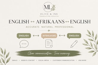 professionally translate english to afrikaans and afrikaans to english