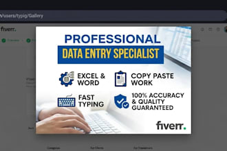 do professional data entry and fast typing work
