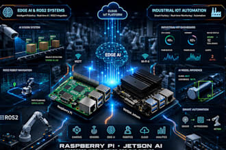 develop raspberry pi, jetson based edge ai, ros2, and industrial iot systems