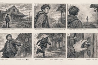 create cinematic storyboards for film and animation
