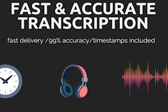 transcribe audio and video to text fast and accurate