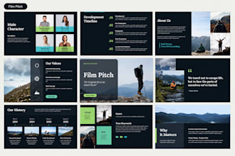 design appealing netflix film pitch deck  movie investor deck tv series bible