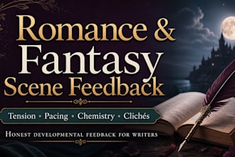 beta read your romance fantasy or paranormal scene or chapter