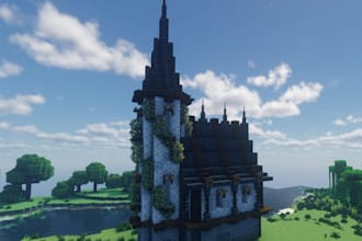 make a custom house and a tree in minecraft for you