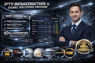 setup reseller panel, strong8k, lion ott, dream4k, trex, b1g, mega ott