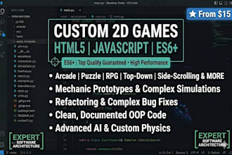 develop a custom HTML5 canvas 2d browser game in javascript