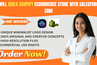build shopify ecommerce store with salesforce CRM integration and SEO