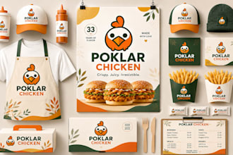 do premium restaurant branding, coffee packaging, food box, coffee shop logo