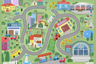draw map for site plan, property map for real estate, office, collage and school