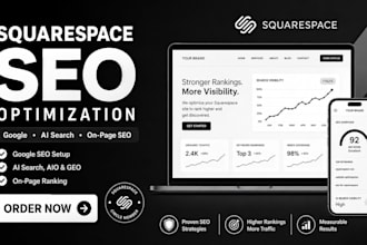 optimize squarespace SEO for google, ai search, aio, GEO and on page ranking