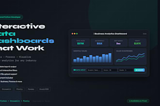 interactive python dashboard data input output kpis and realtime analytics