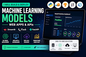 develop and deploy ml or dl models as web apps or apis