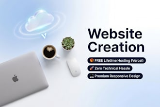 build premium website design with free lifetime hosting